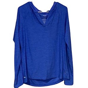 DanSkin Semi Fitted V-neck Hooded Pullover